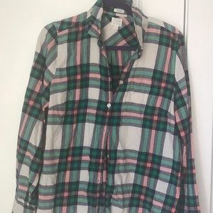 J. Crew Factory plaid boy shirt in size large